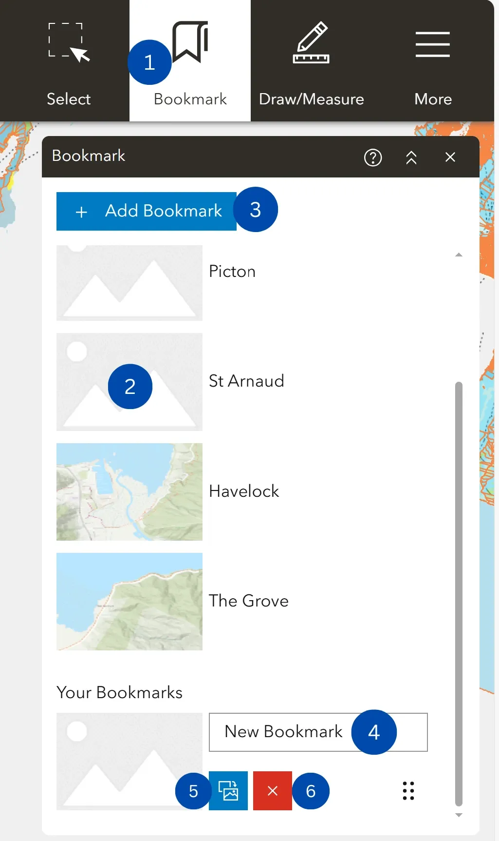 Bookmark widget