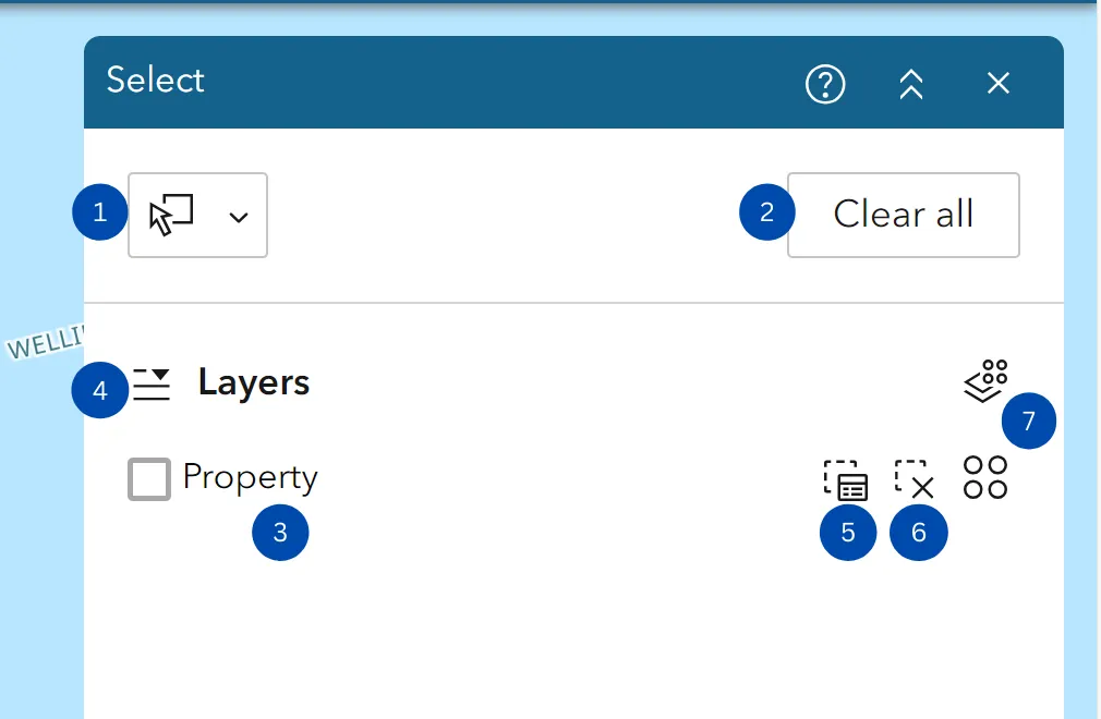 select Widget menu